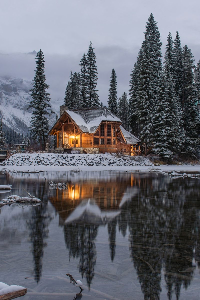 A house surrounded by trees