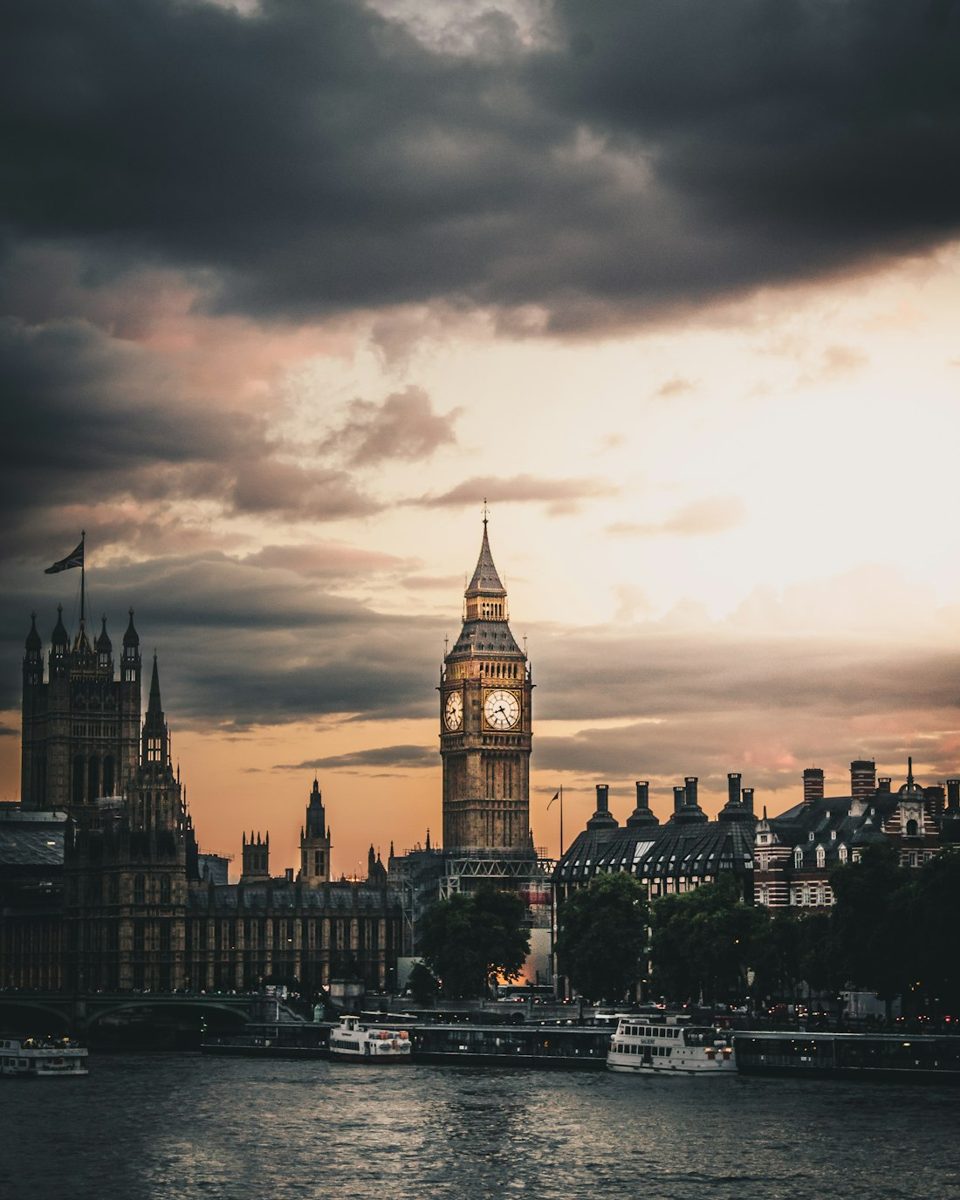 The Palace of Westminster beside the Thames